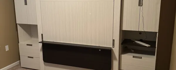 Murphy wall bed cabinet installed