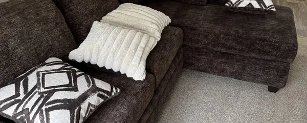 Sectional sofa assembled in a living room