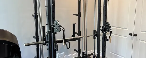 Full power rack built in a spare room